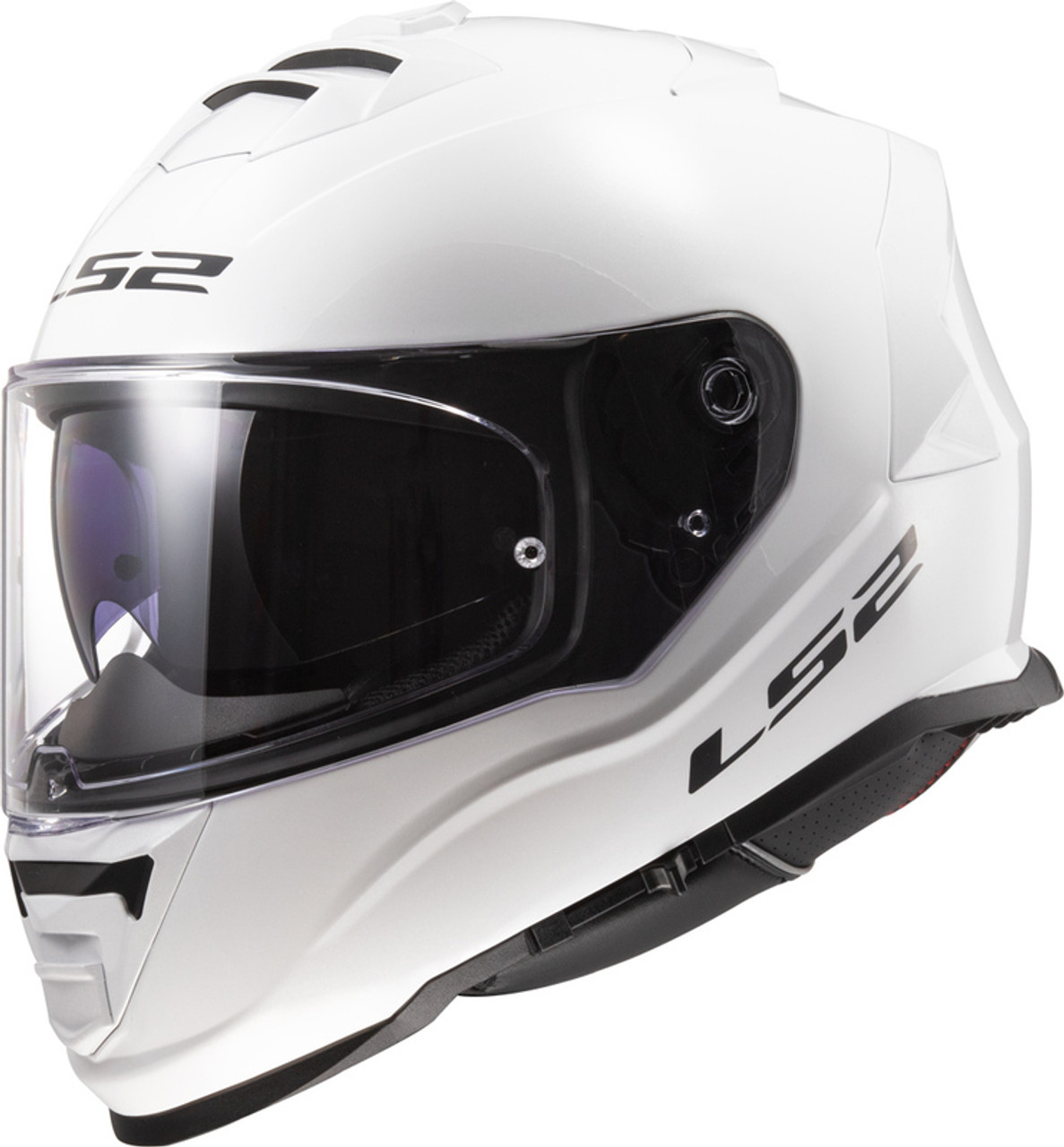 LS2 Assault Solid Gloss White Helmet - Speed Addicts