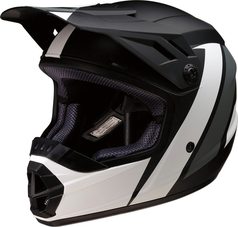 Z1R Youth Rise Evac Matte Black White Gray Helmet