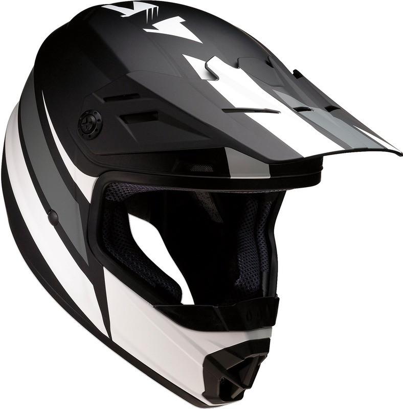 Z1R Youth Rise Evac Matte Black White Gray Helmet