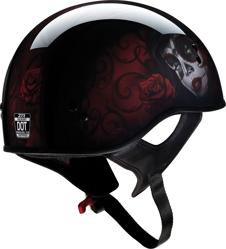 Z1R Vagrant Red Catrina Black Helmet