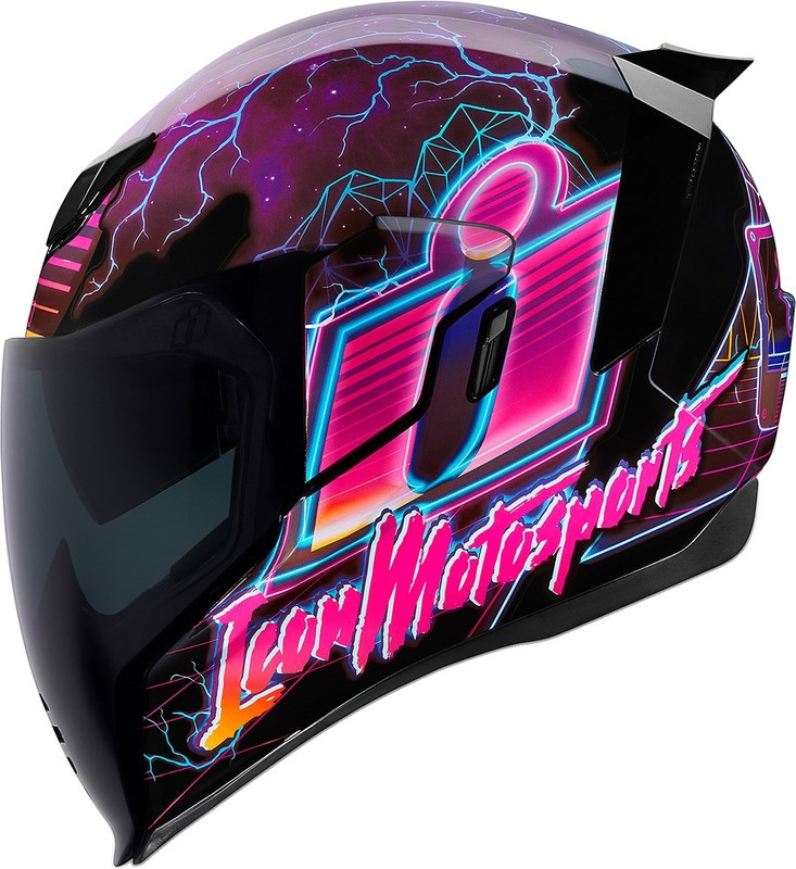 icon AIRFLITE HELMET SYNTHWAVE 美品 Icon Airflite Helmet Synthwave Purple - Speed Addicts