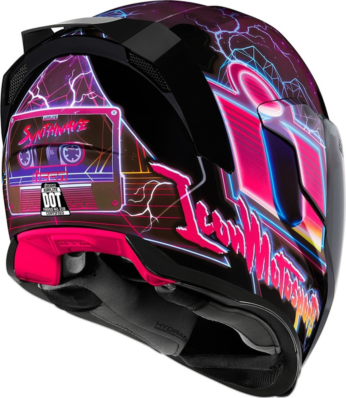 icon AIRFLITE HELMET SYNTHWAVE 美品 AirfliteSynthWaveFront__69893.