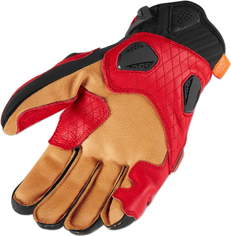Icon Hypersport Short Gloves Red