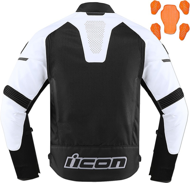 Icon Contra2 Perforated CE Jacket White