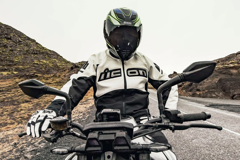 Icon Contra2 Perforated CE Jacket White