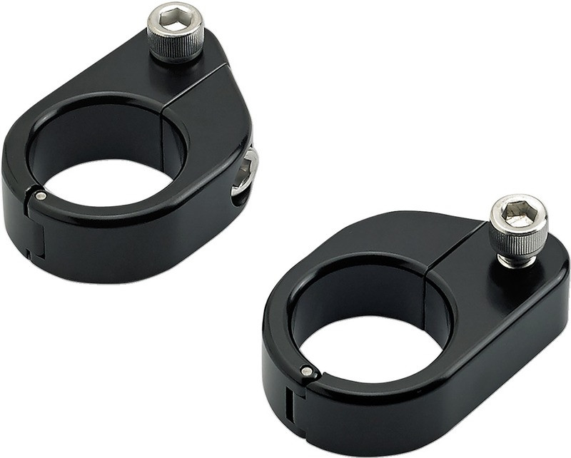 Biltwell O-S Speed Clamps Black Electroplated Straight