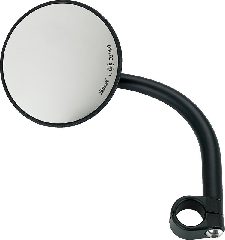 Biltwell Clamp-On Black Utility Mirror Round