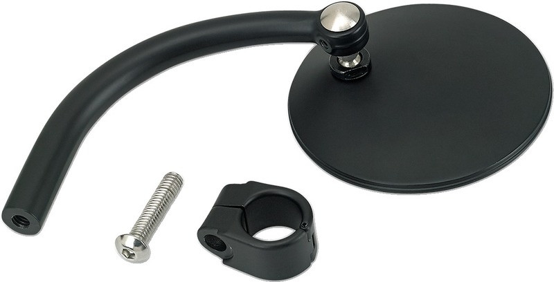Biltwell Clamp-On Black Utility Mirror Round