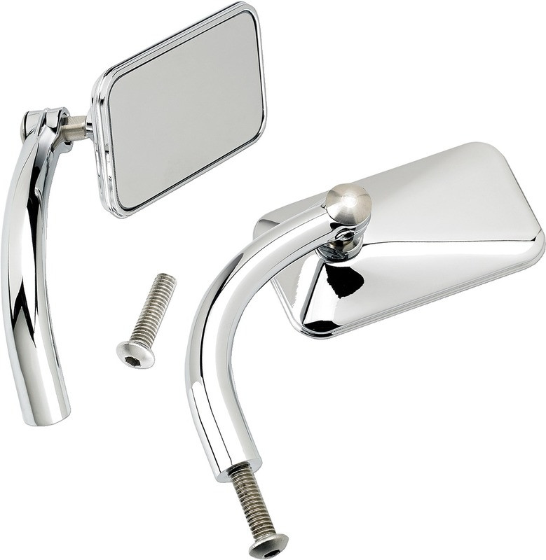 Biltwell Rectangular Mirrors Chrome