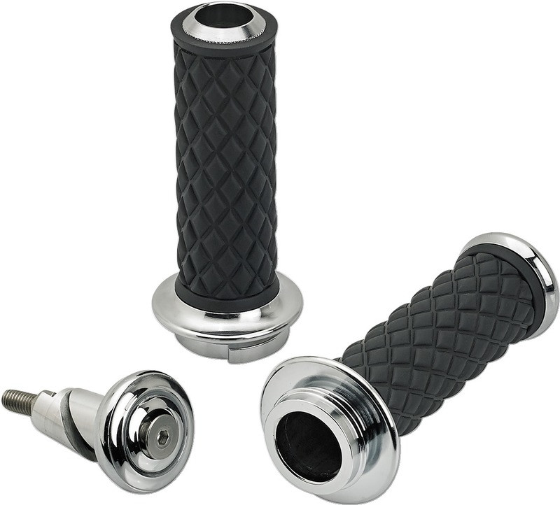 Biltwell Alumicore Chrome Grips for TBW