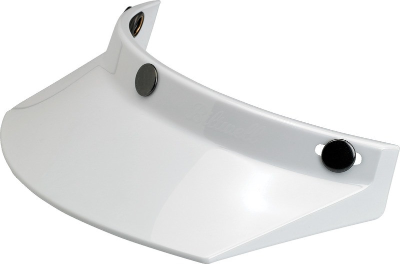 Biltwell Moto White 3-Snap Visor