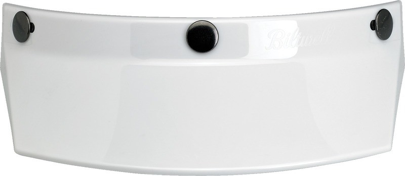 Biltwell Moto White 3-Snap Visor