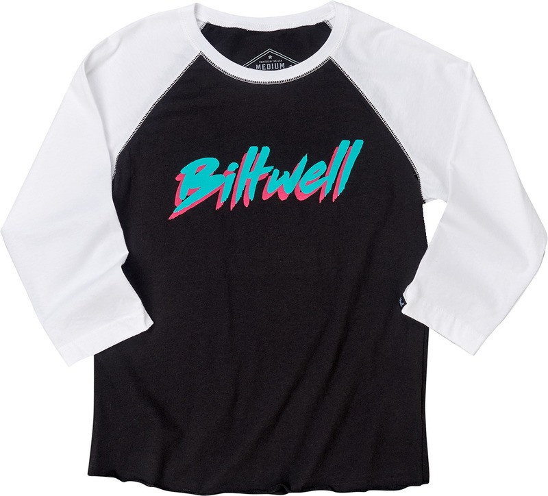 Biltwell Raglan T-Shirt Black White Womens 1985