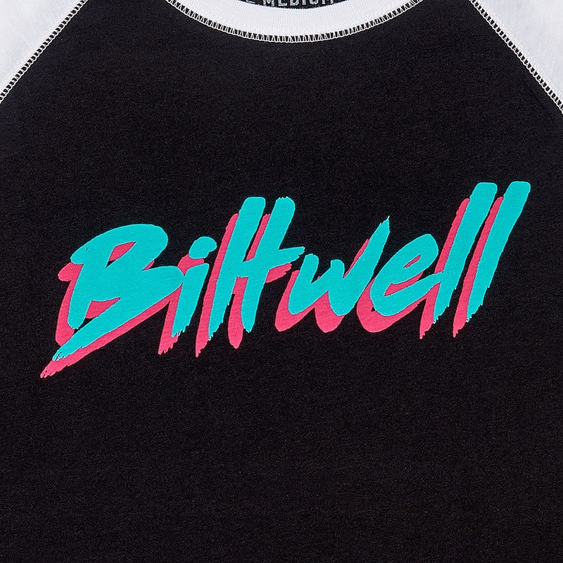 Biltwell Raglan T-Shirt Black White Womens 1985