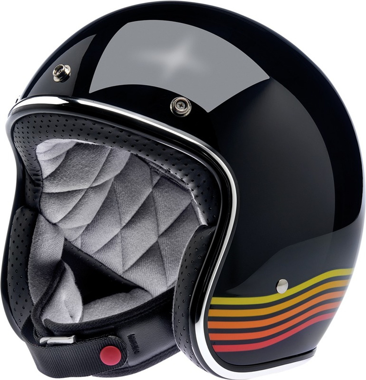 Biltwell Bonanza Gloss Black Spectrum Helmet