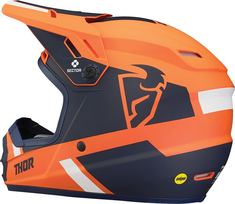 Thor Youth Sector MIPS Orange Navy Split Helmet