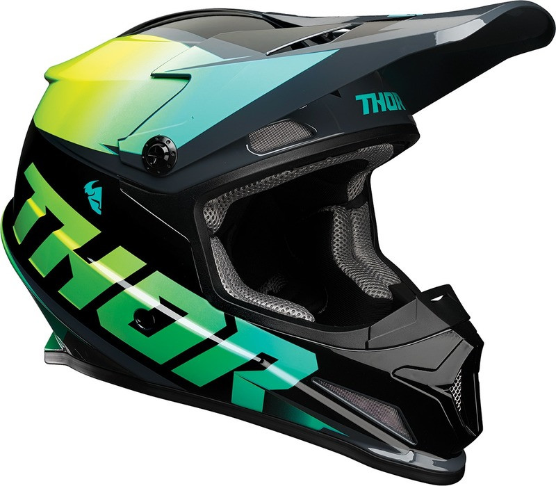 Thor Sector Acid Teal Fader Helmet