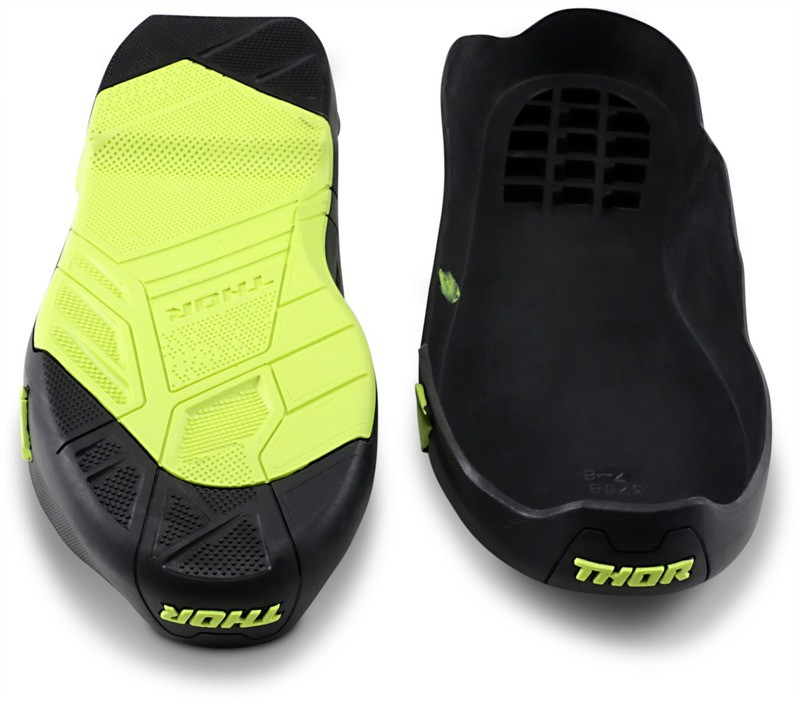 Thor Radial Black Yellow Fluorescent Boots Replacement Outsoles