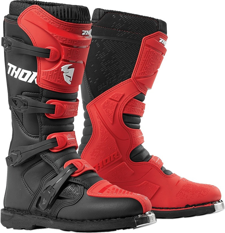 Thor Blitz XP Red Black Boots - MX Sole - Speed Addicts Thor Blitz XP Red Black Boots - MX Sole - Speed Addicts