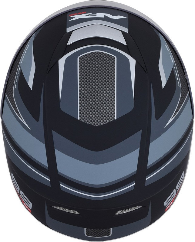 AFX FX-99 Matte Black Gray Recurve Helmet