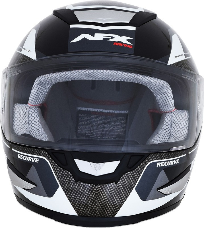 AFX FX-99 Black White Recurve Helmet
