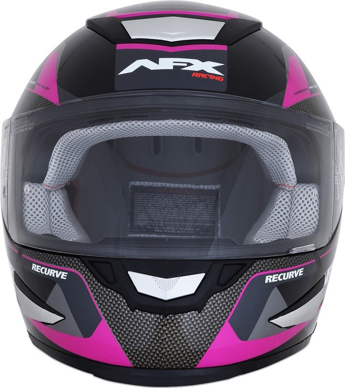 AFX FX-99 Black Fuchsia Recurve Helmet