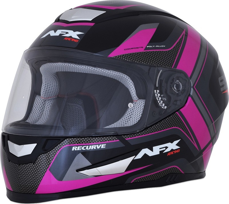 AFX FX-99 Black Fuchsia Recurve Helmet