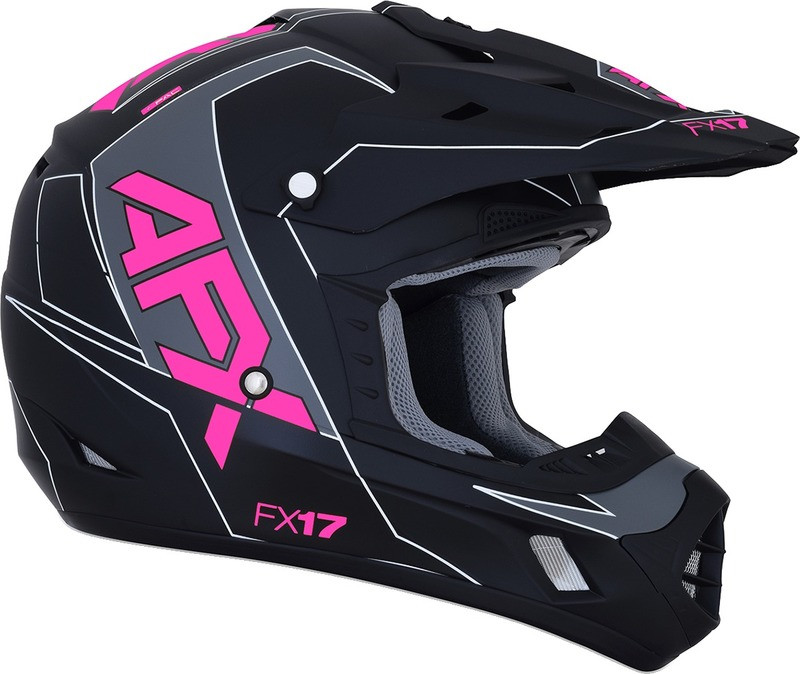 AFX FX-17 Matte Black Pink Aced Helmet