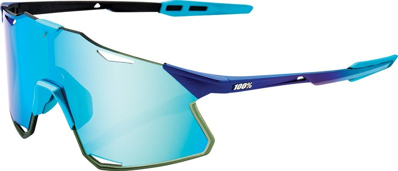 100% Hypercraft Matte Metallic Blue Mirror Lens Sunglasses