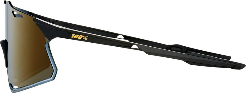 100% Hypercraft Matte Black Gold Mirror Lens Sunglasses