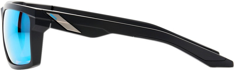 100% Daze Matte Black Blue Mirror Sunglasses