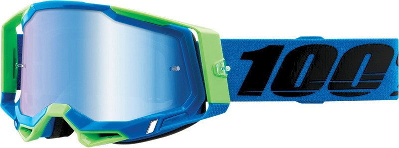 100% Racecraft 2 Fremont Blue Mirror Goggles-Mirrored Lens
