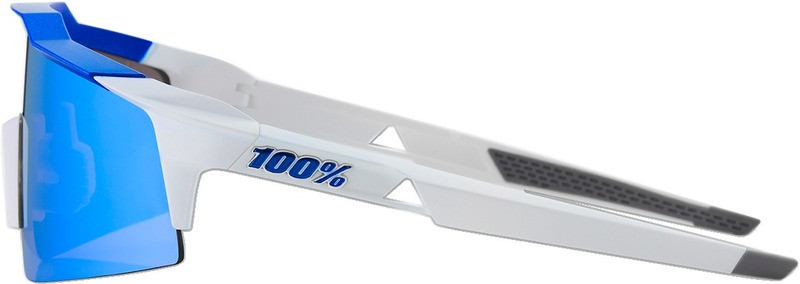 100% Speedcraft SL White-Blue Mirror Performance Sunglasses