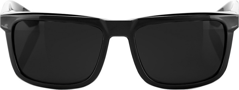 100% Blake Gloss Black Smoke Polarized Sunglasses
