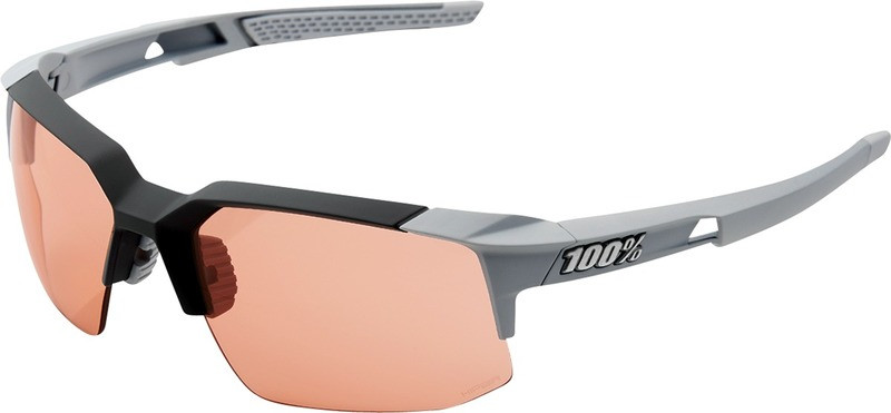 100% Speedcoupe Stone Gray-Coral Mirror Performance Sunglasses