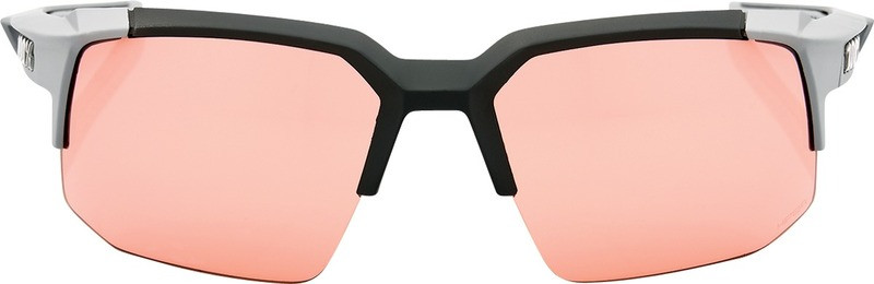 100% Speedcoupe Stone Gray-Coral Mirror Performance Sunglasses