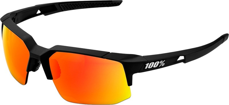 100% Speedcoupe Black-Red Mirror Performance Sunglasses