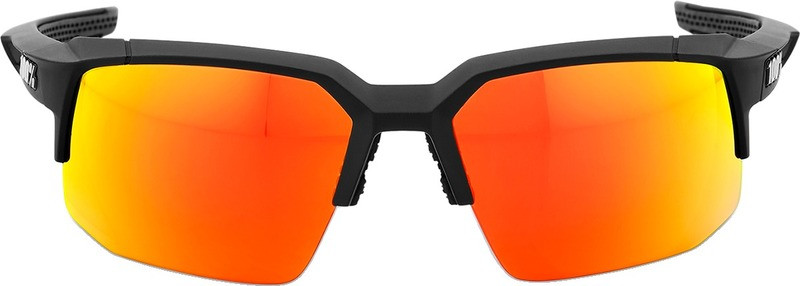 100% Speedcoupe Black-Red Mirror Performance Sunglasses