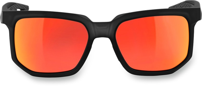 100% Centric Black HiPER Red Mirror Sunglasses