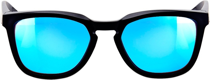 100% Hudson Black Blue Mirror Sunglasses