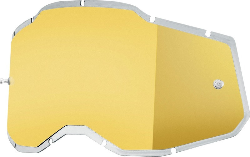 100% Accuri 2-Racecraft 2-Strata 2 Injected Gold Mirror Goggle Lens
