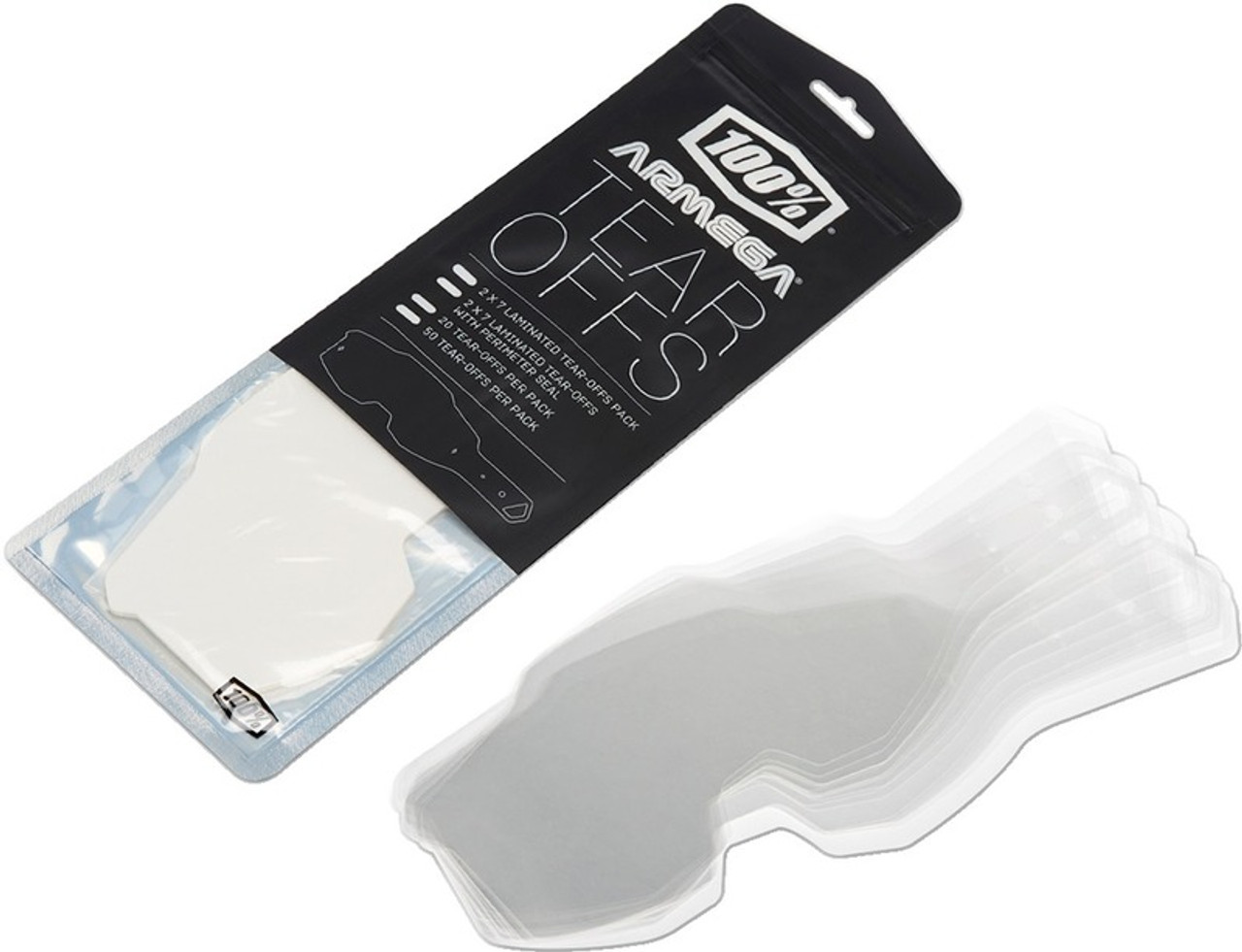 100% Armega Laminated Goggle Tear-Offs-Perimeter Seal