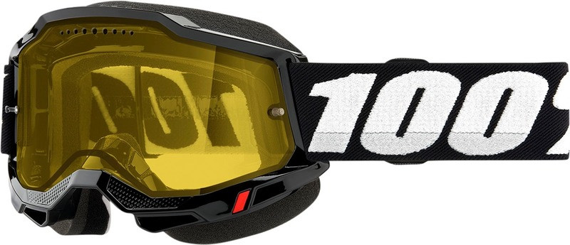 100% Accuri 2 Snow Black Yellow Goggles