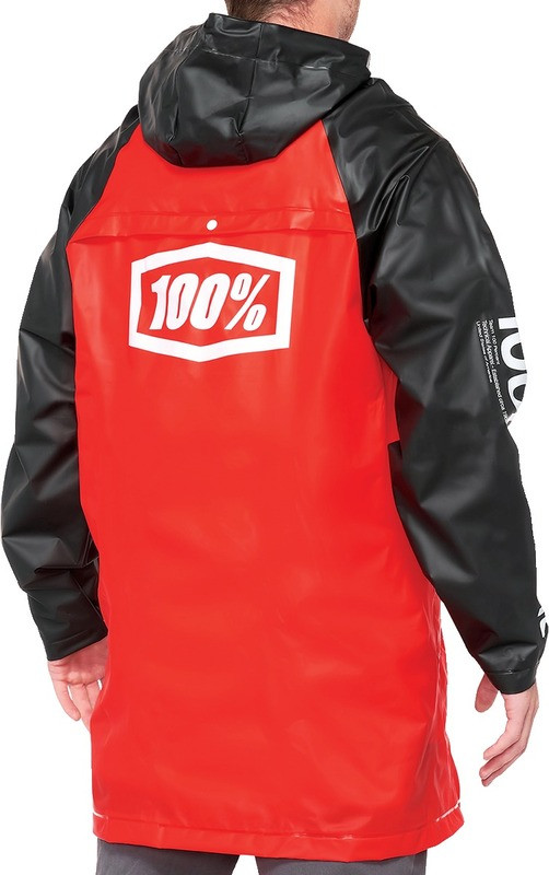 100% Torrent Red Black Raincoat