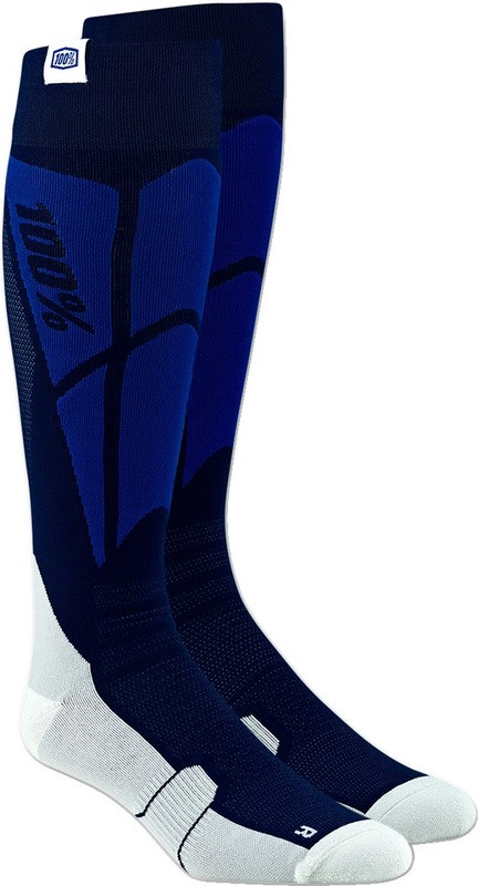 100% Hi-Side Navy Gray Performance Socks