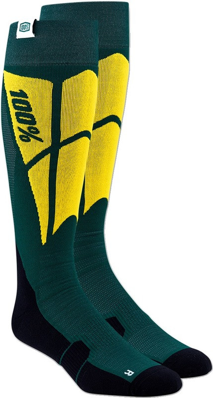 100% Hi-Side Green Performance Socks