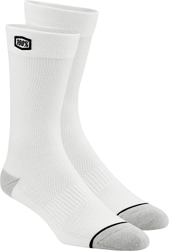 100% White Solid Socks