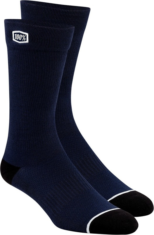 100% Navy Solid Socks