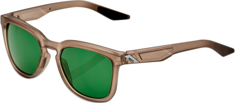 100% Hudson Crystal Sepia Gray Green Sunglasses