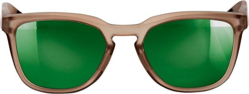 100% Hudson Crystal Sepia Gray Green Sunglasses
